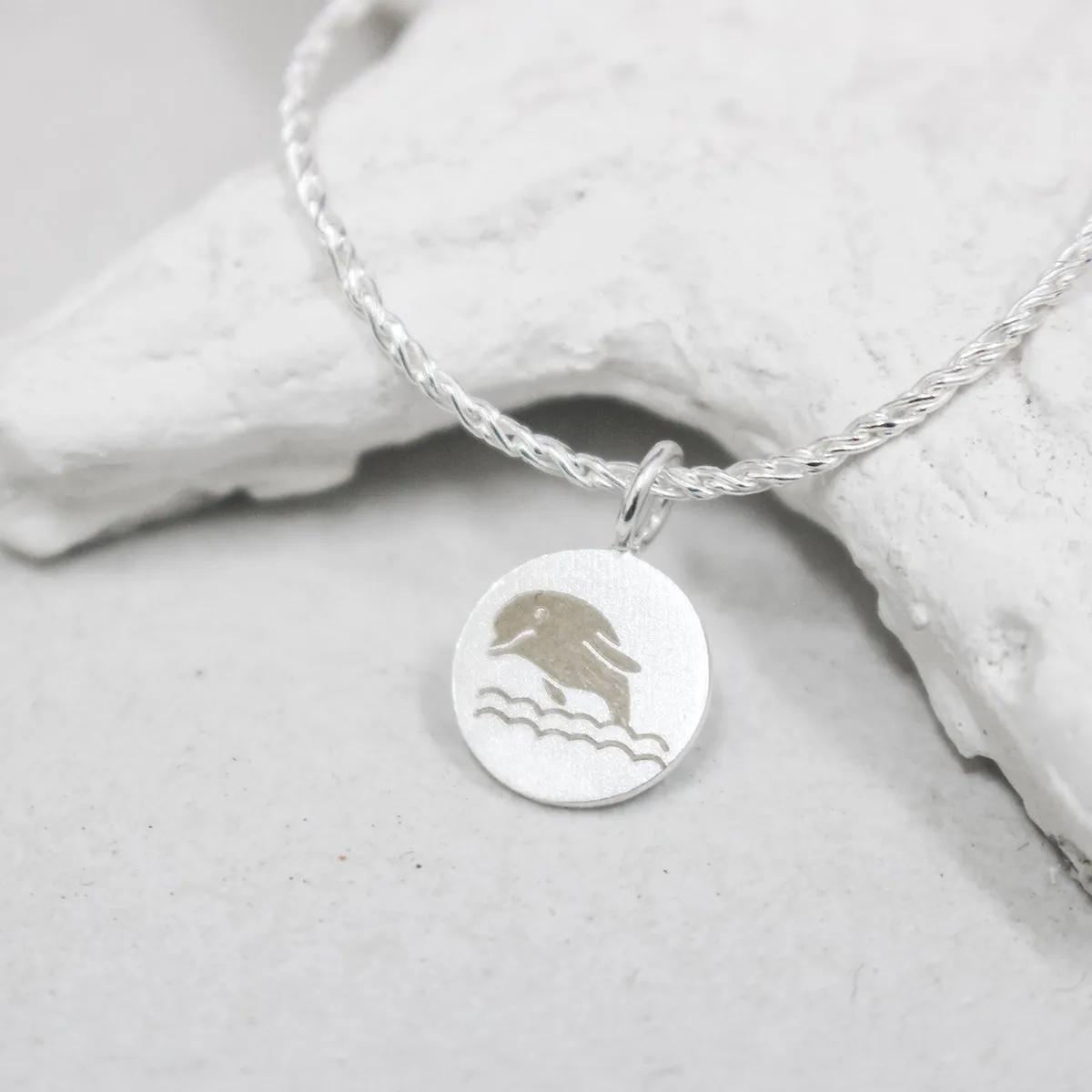 925 Silver Dolphin Charm Bracelet