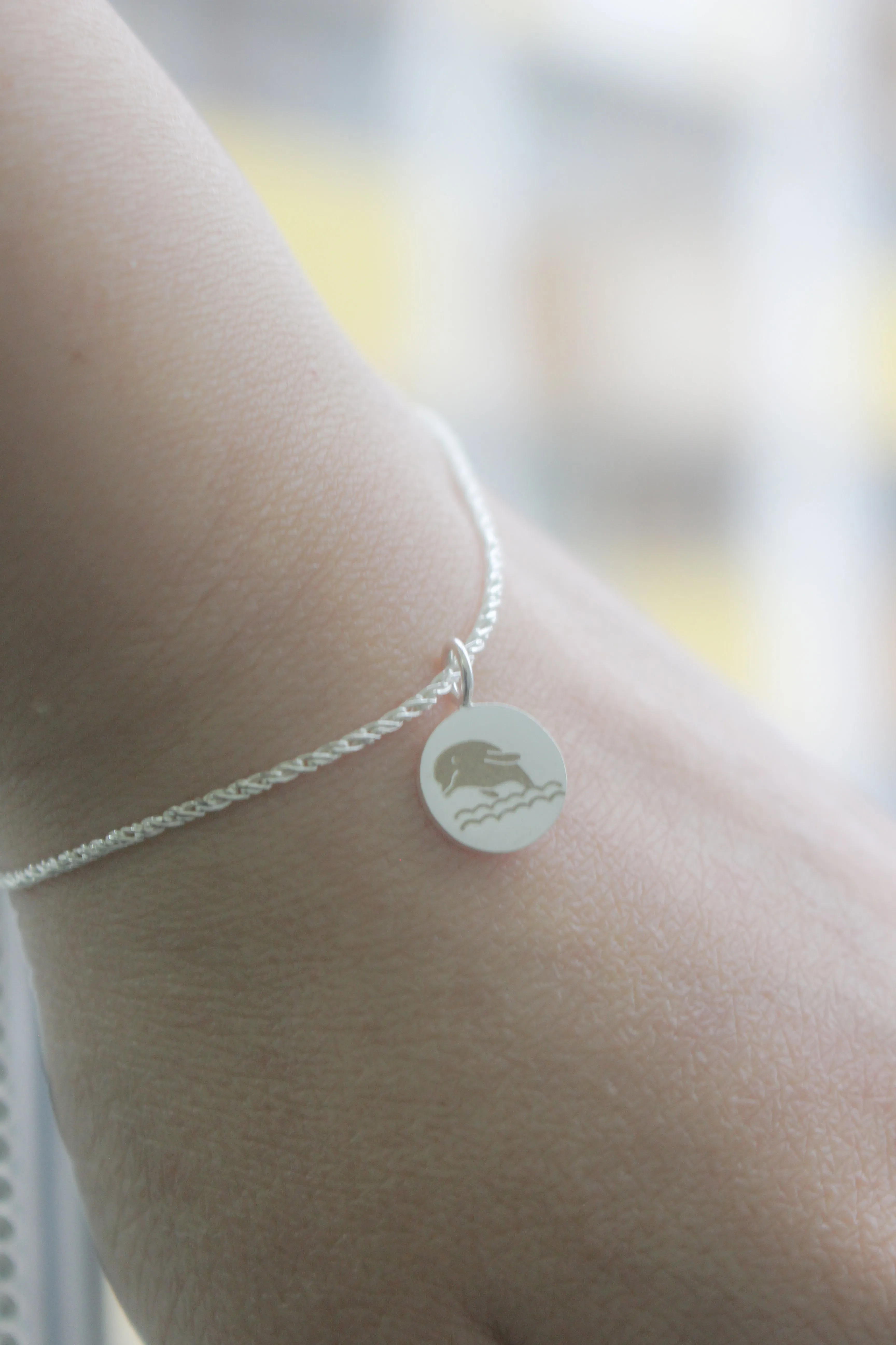 925 Silver Dolphin Charm Bracelet