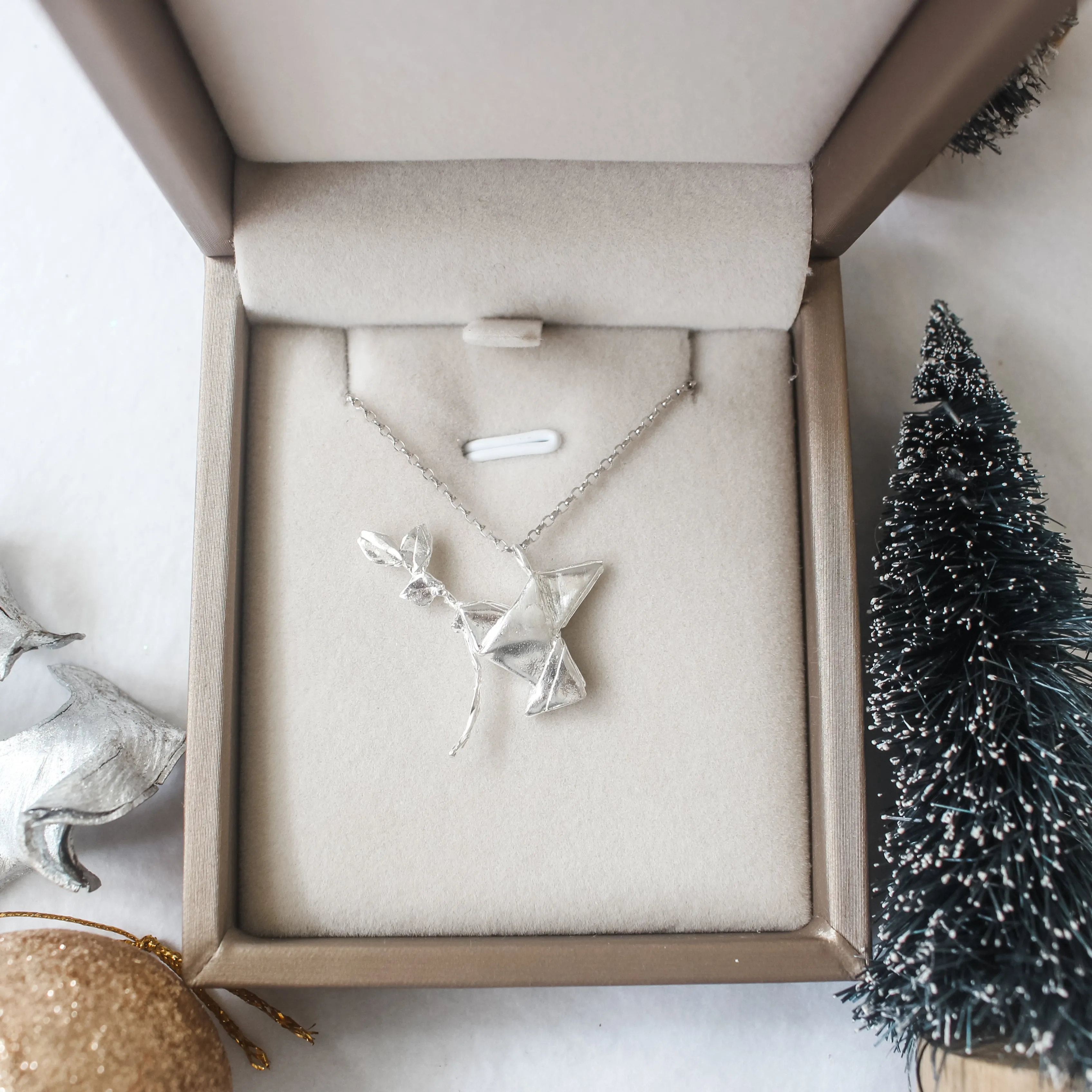 925 Silver Origami Dove of Peace