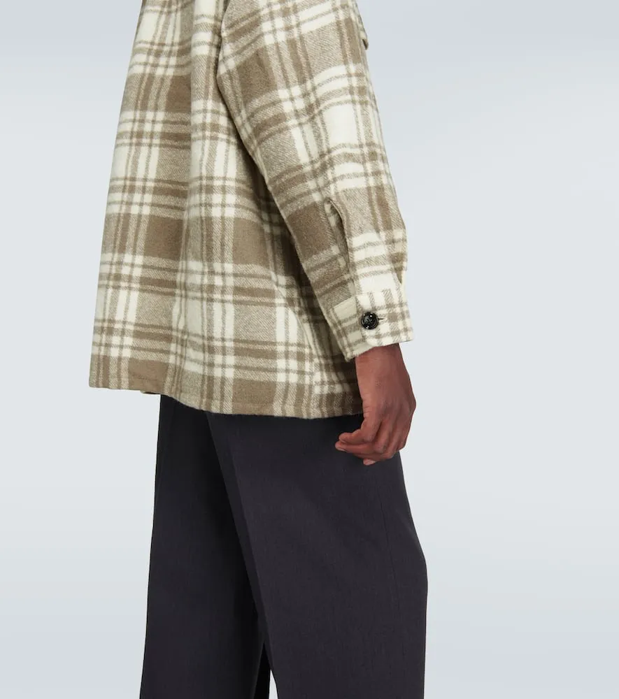 Ami Paris Maxi checked wool overshirt