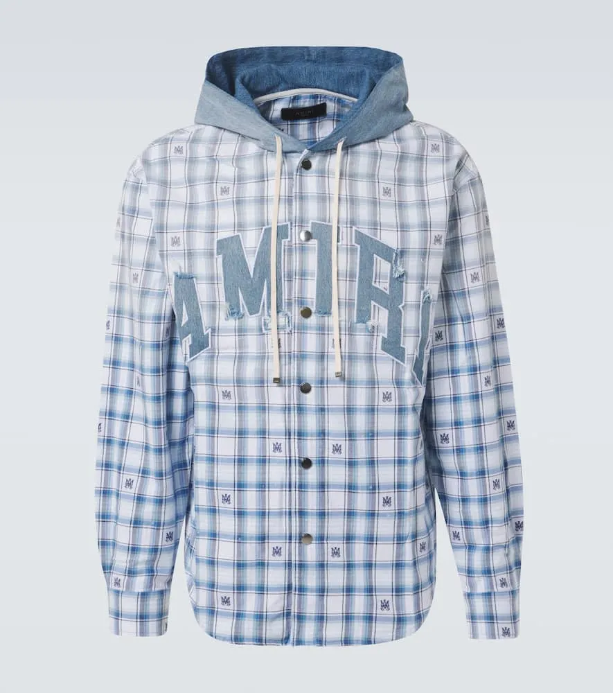 Amiri Checked hooded overshirt