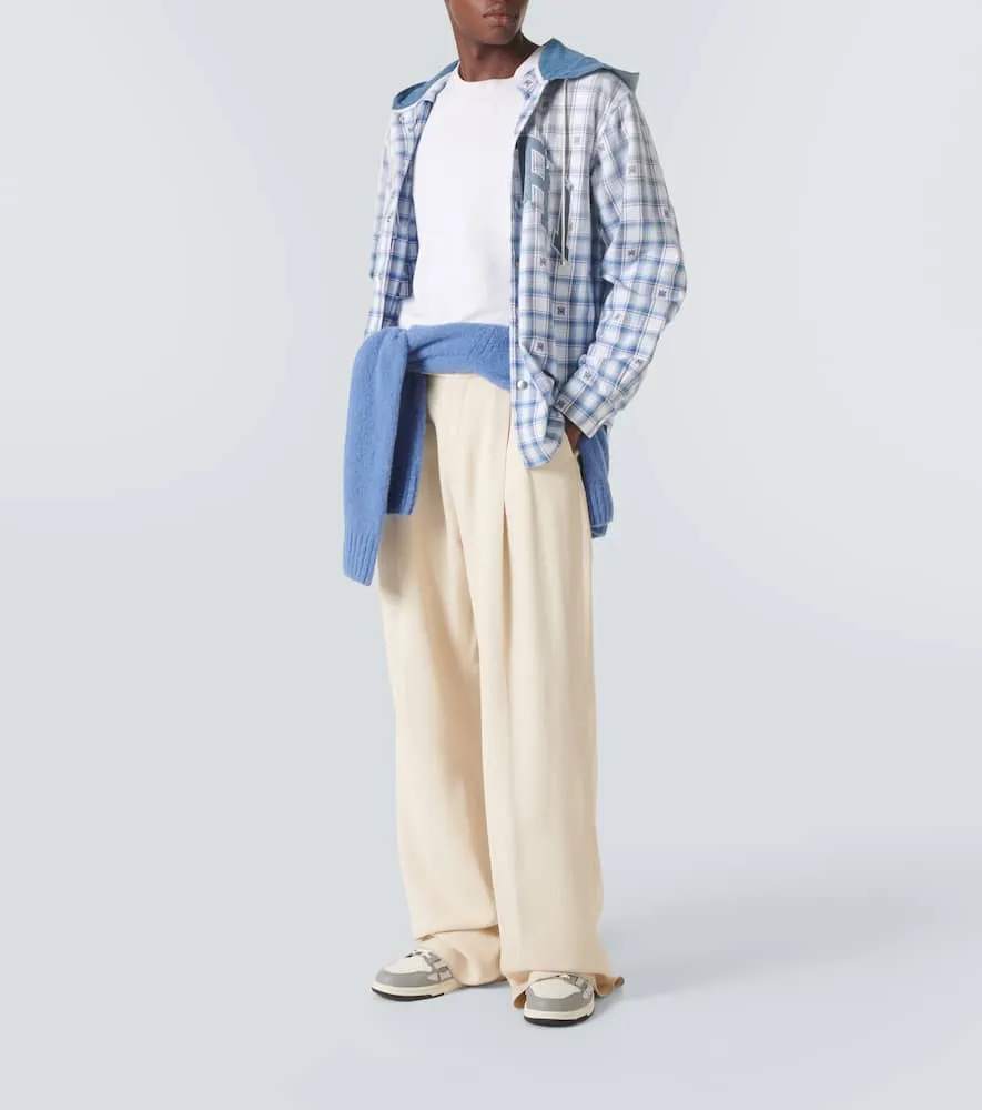 Amiri Checked hooded overshirt