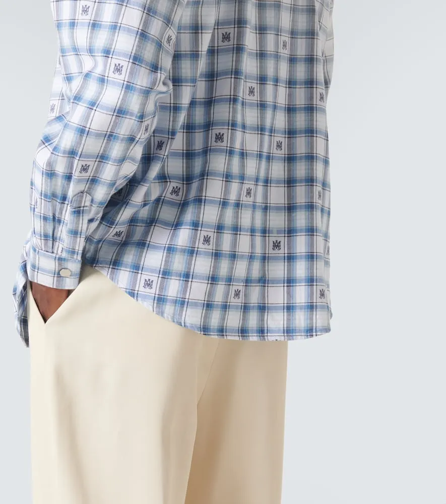 Amiri Checked hooded overshirt
