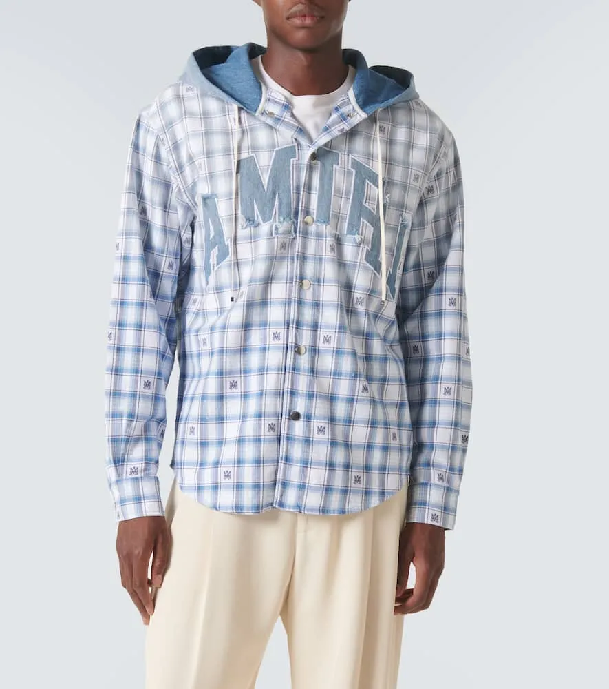 Amiri Checked hooded overshirt