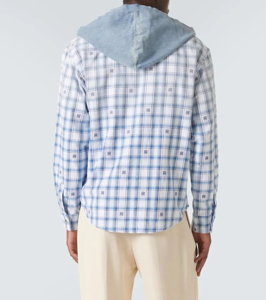 Amiri Checked hooded overshirt