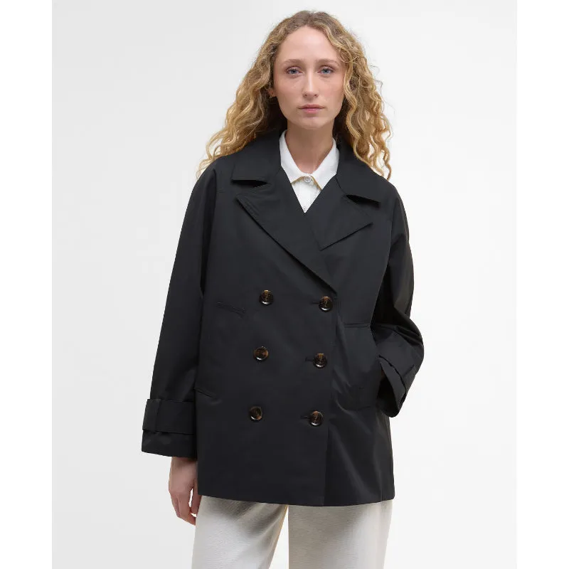 Barbour Maisy Ladies Showerproof Jacket - Black/Safari Tartan