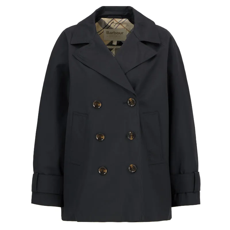 Barbour Maisy Ladies Showerproof Jacket - Black/Safari Tartan
