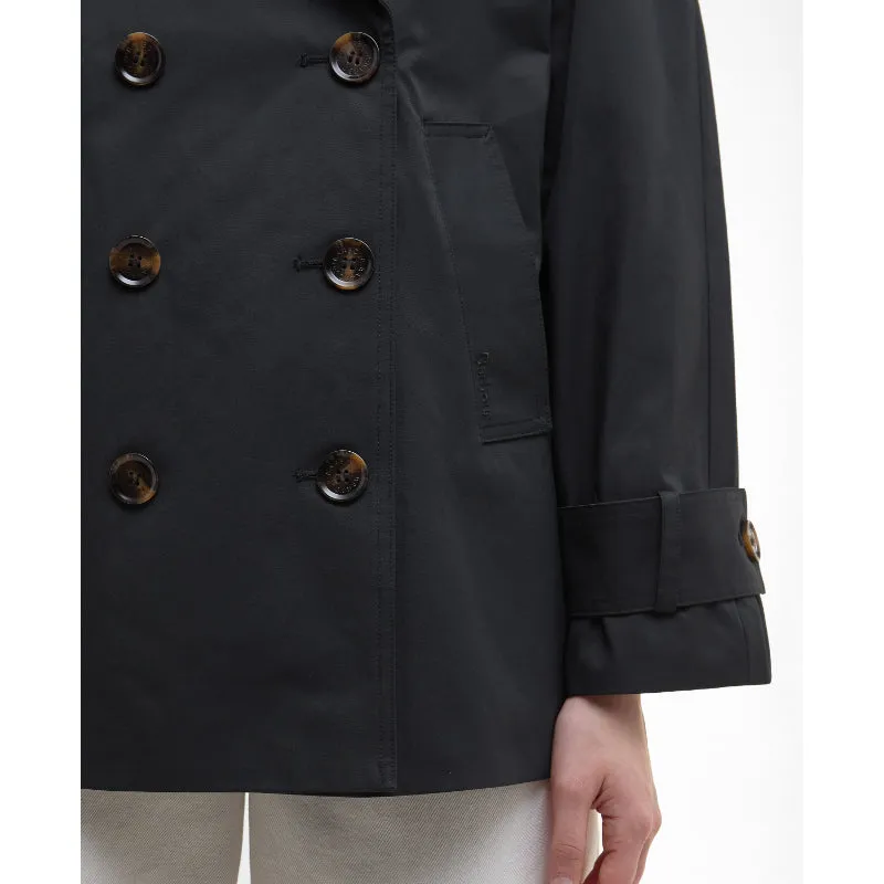 Barbour Maisy Ladies Showerproof Jacket - Black/Safari Tartan