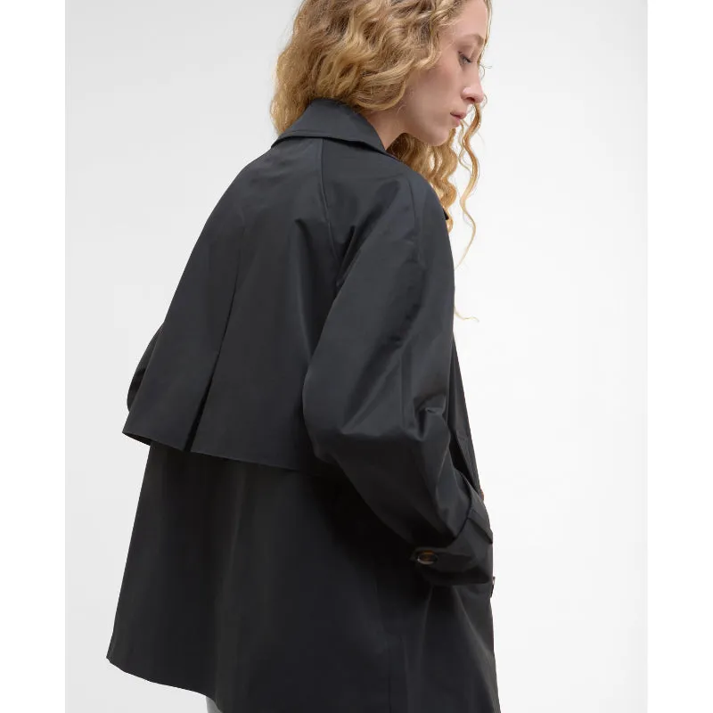 Barbour Maisy Ladies Showerproof Jacket - Black/Safari Tartan