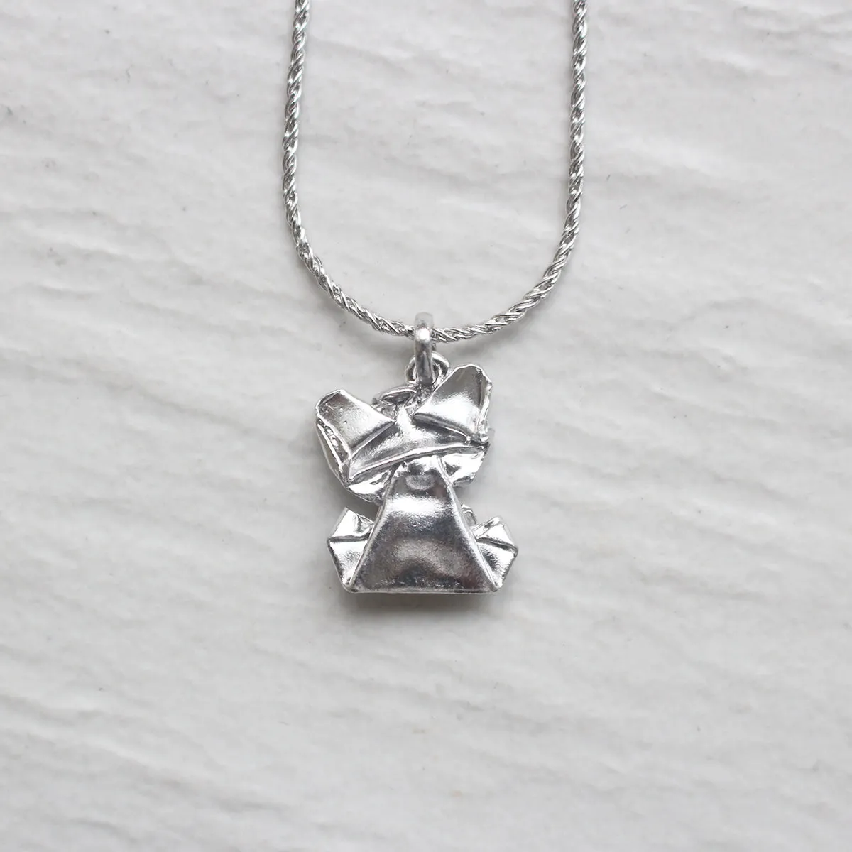 Bear My Love - 925 Silver Origami Bear My Love Necklace (Big/Silver/Gloss)