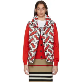 Burberry Grey Monogram Puffer Down Midland Vest