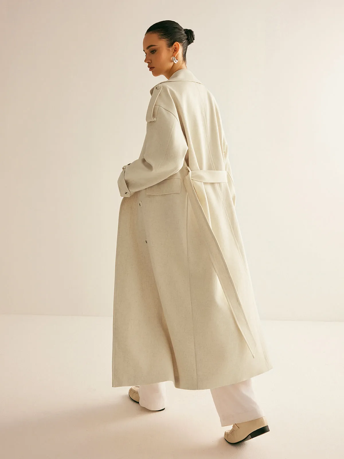 Chicmy-Winter Outfits Christmas Thanksgiving Gift New Year's Eve Outfits Streetwear Fashion Lapel Pockets Belted Trench Coat