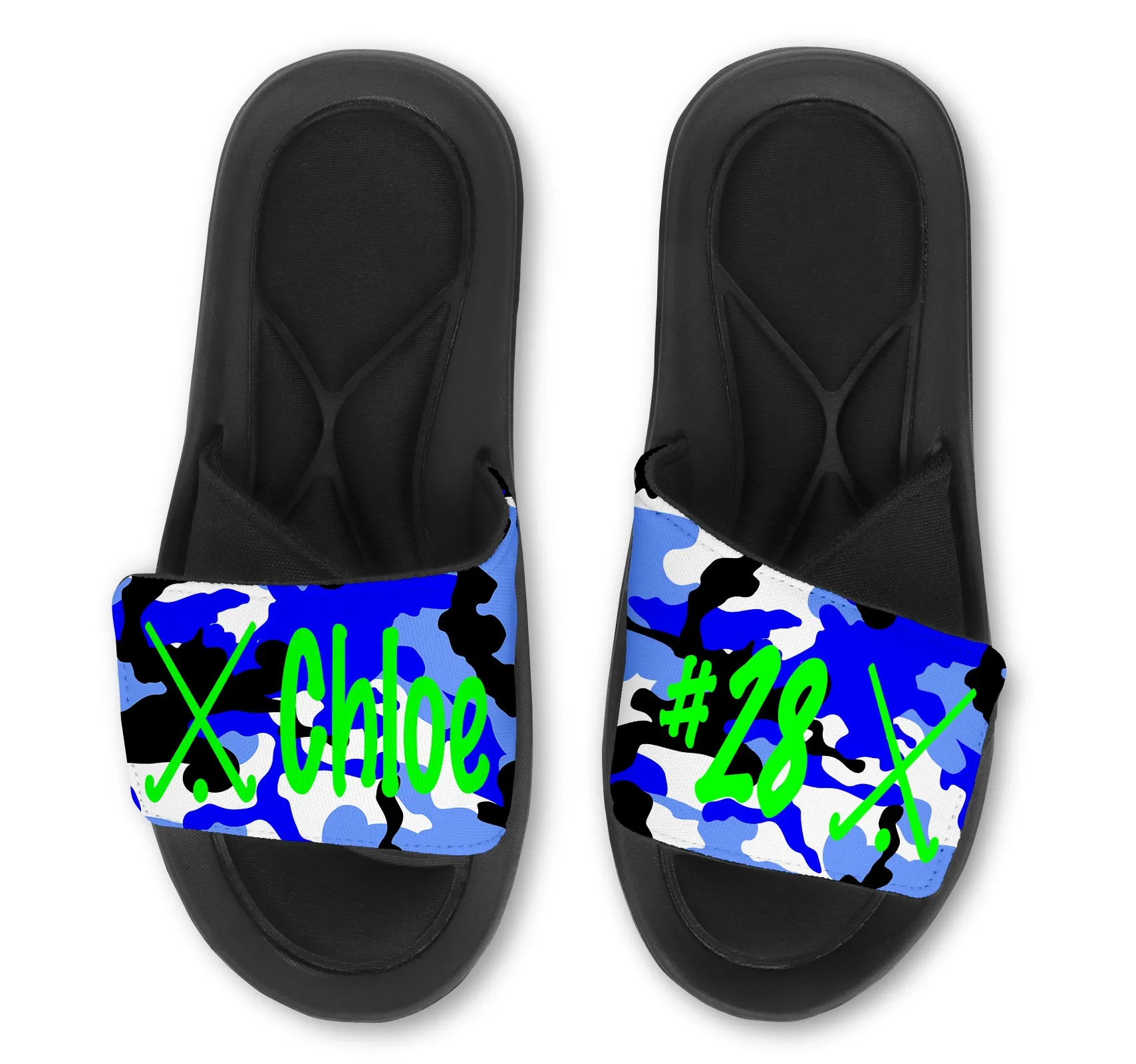 Field Hockey Custom Slides / Sandals - Camo