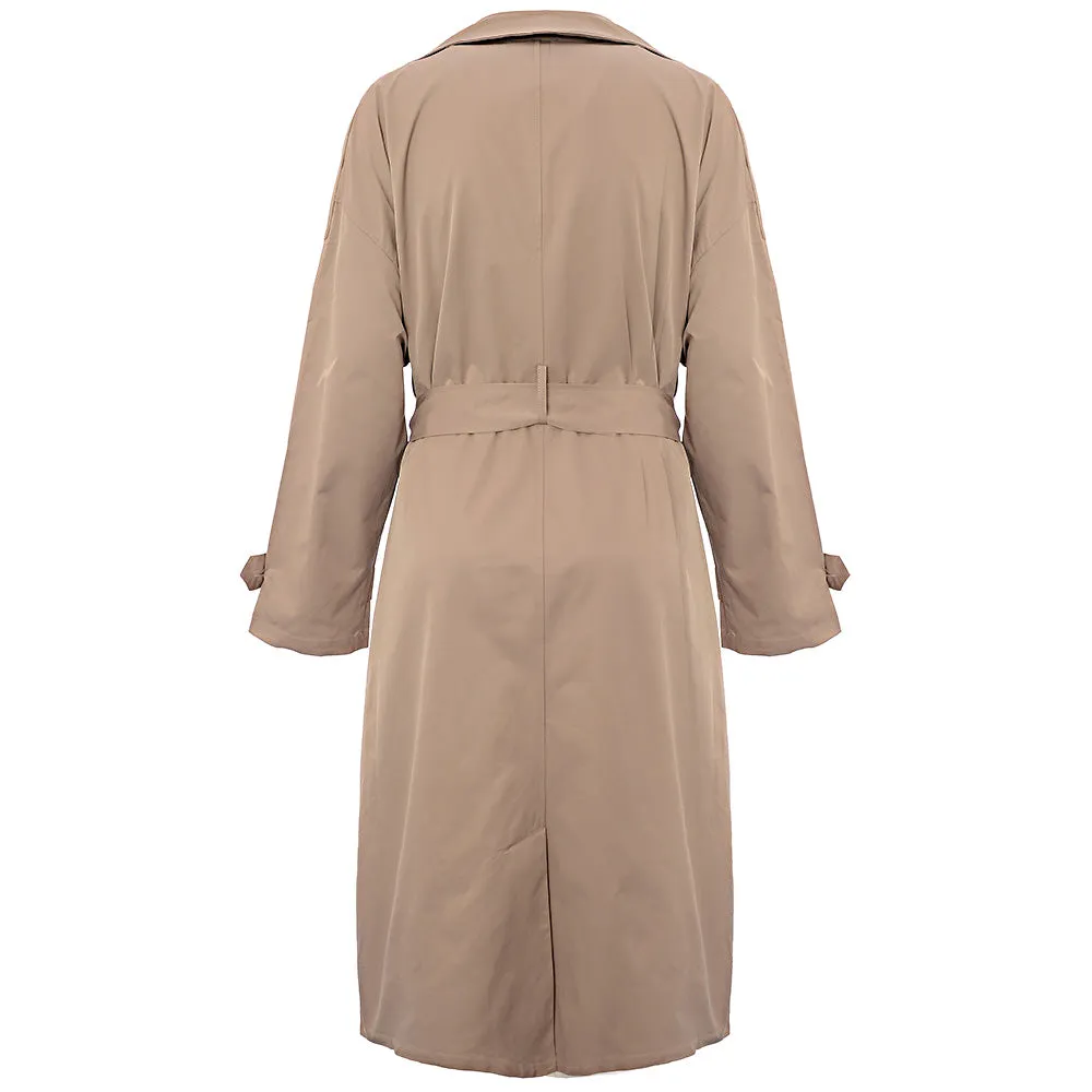 In The Style Plus Women's Belted Trench Coat in Camel