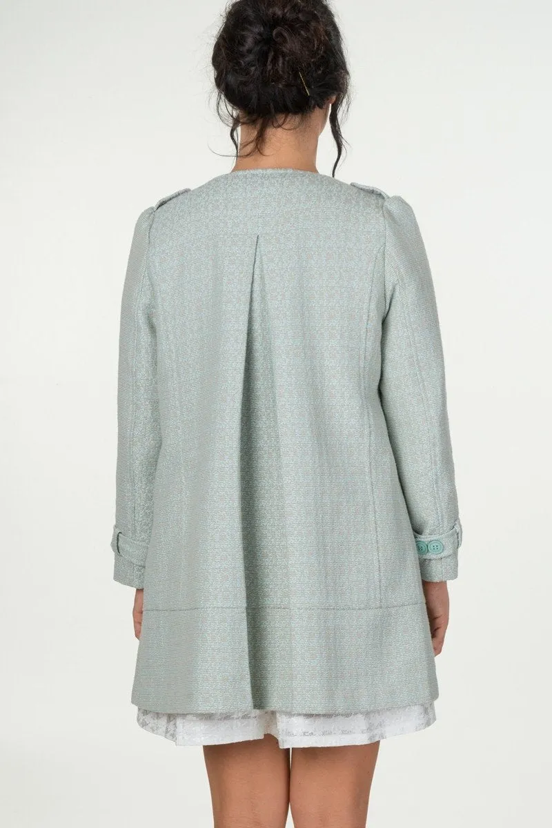 Lily J Mint Green Double-Breasted Coat