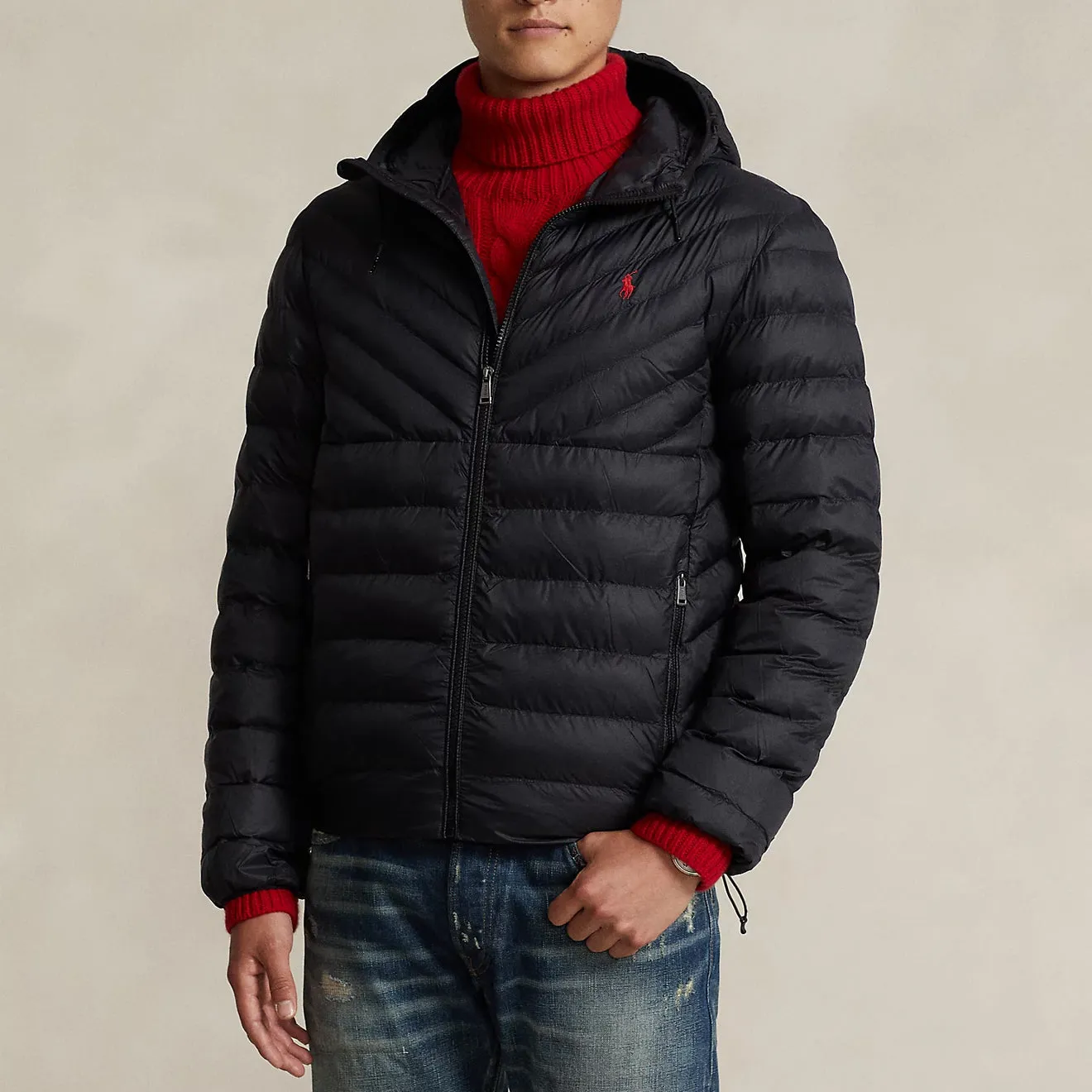 Polo Ralph Lauren The Colden Packable Hooded Jacket Black