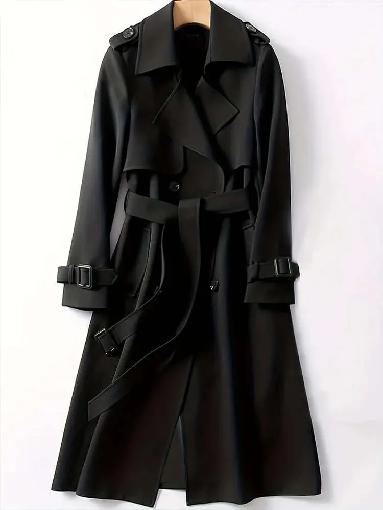 Women's Versatile Double-Breasted Trench Coat